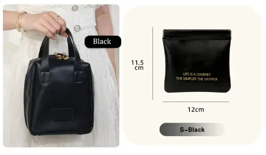 trousse de maquillage portable en cuir pu pour femme, sac de rangement cosmétique étanche, sac de lavage de voyage, grande capacité, coque tendance, 2 pièces