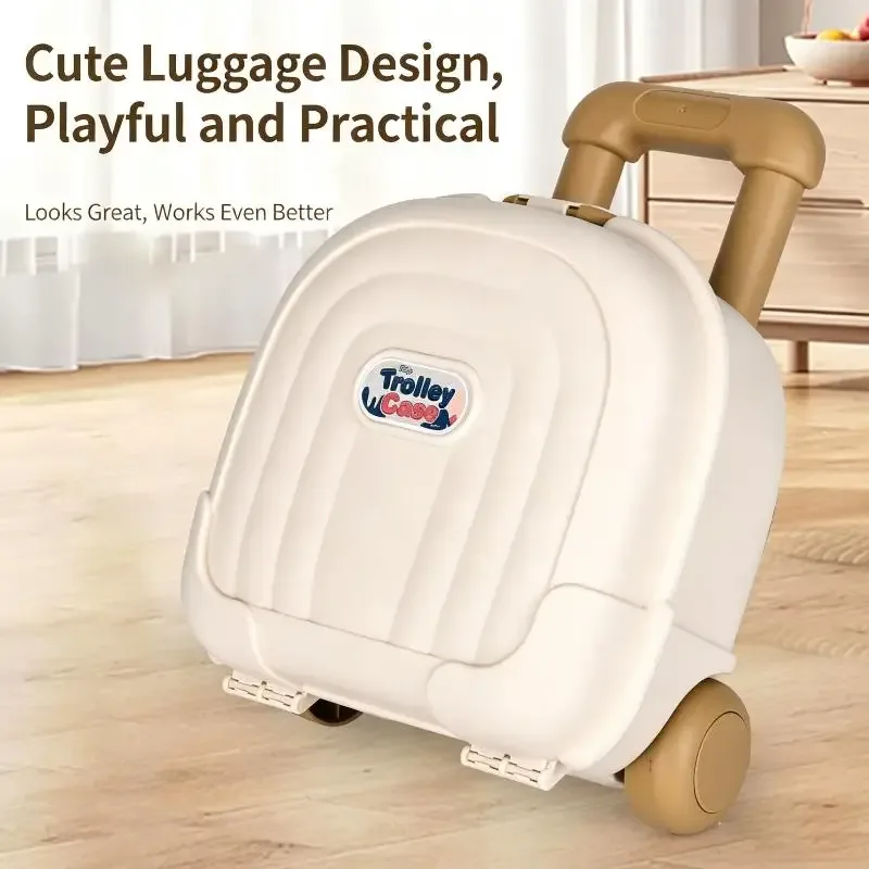 mini valise à roulettes mignonne pour enfants, coque épaisse durable, grande capacité pour le voyage des enfants, le rangement des jouets, des collations et des articles quotidien