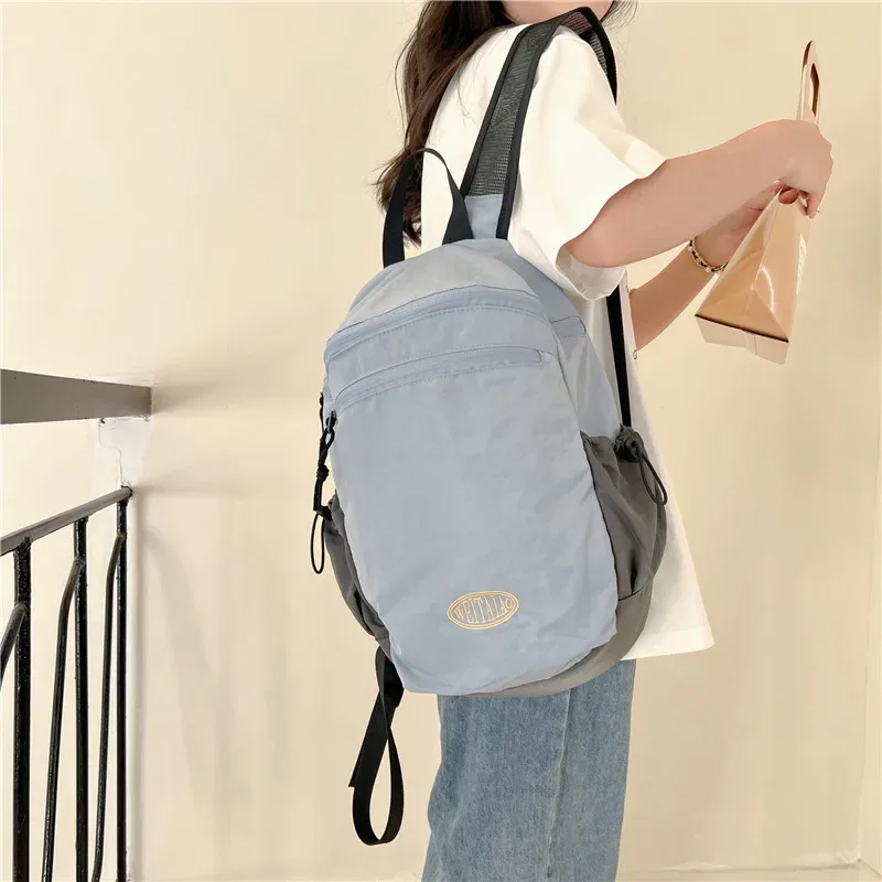 sac à dos universitaire décontracté pour femme, sac à dos en nylon imperméable pour ordinateur portable, sac à dos de voyage de grande capacité, sac à dos de sport et de gym, mode pour femme, 03