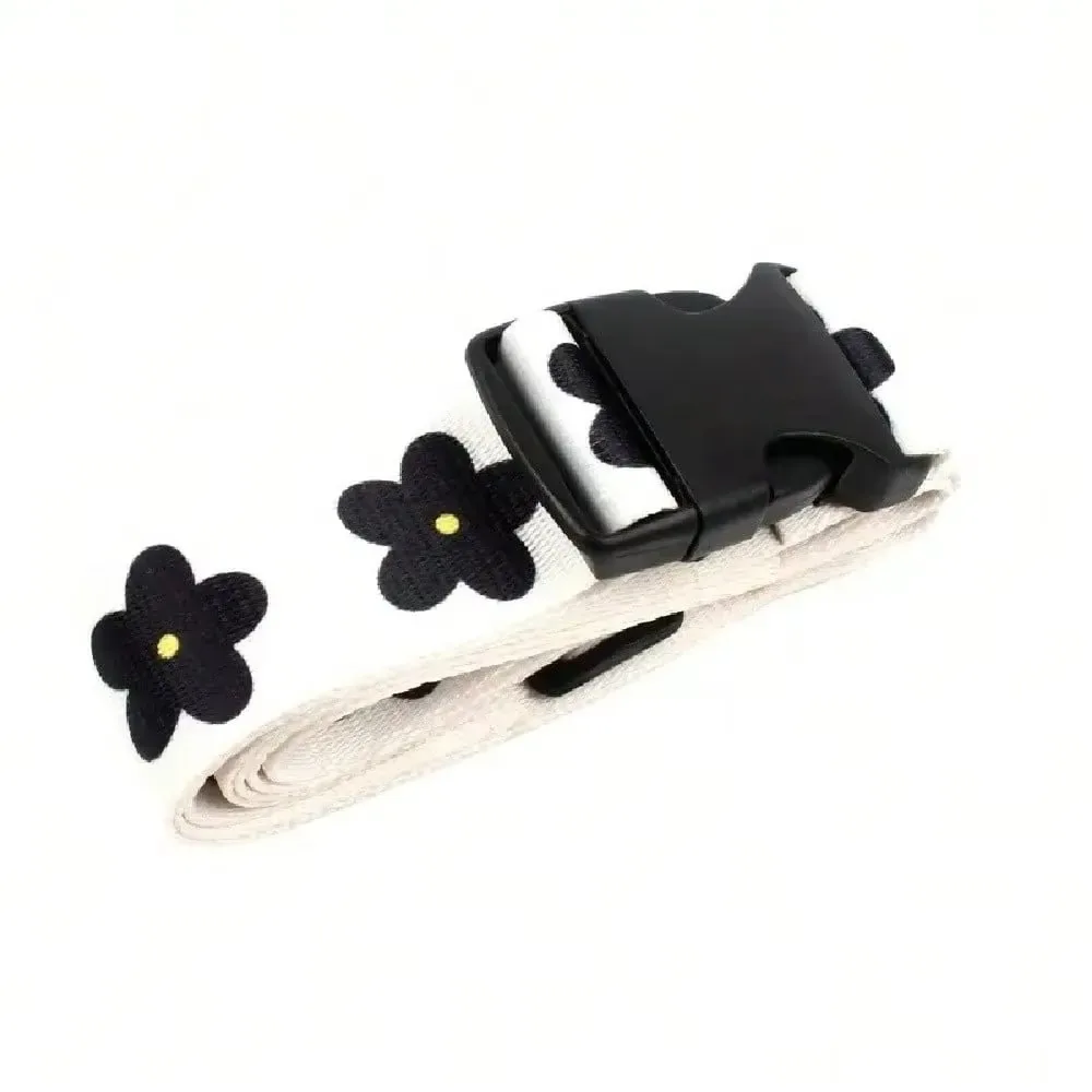 nouvelles sangles de bagages multicolores en polyester, antivol, sangle de bagages de voyage réglable, sangle de bagages florale, accessoires de voyage