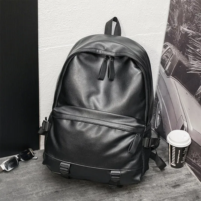Sac à dos décontracté pour homme en cuir souple, idéal pour les voyages en extérieur, grande capacité, sacs d'école légers, sacs pour ordinateur portable