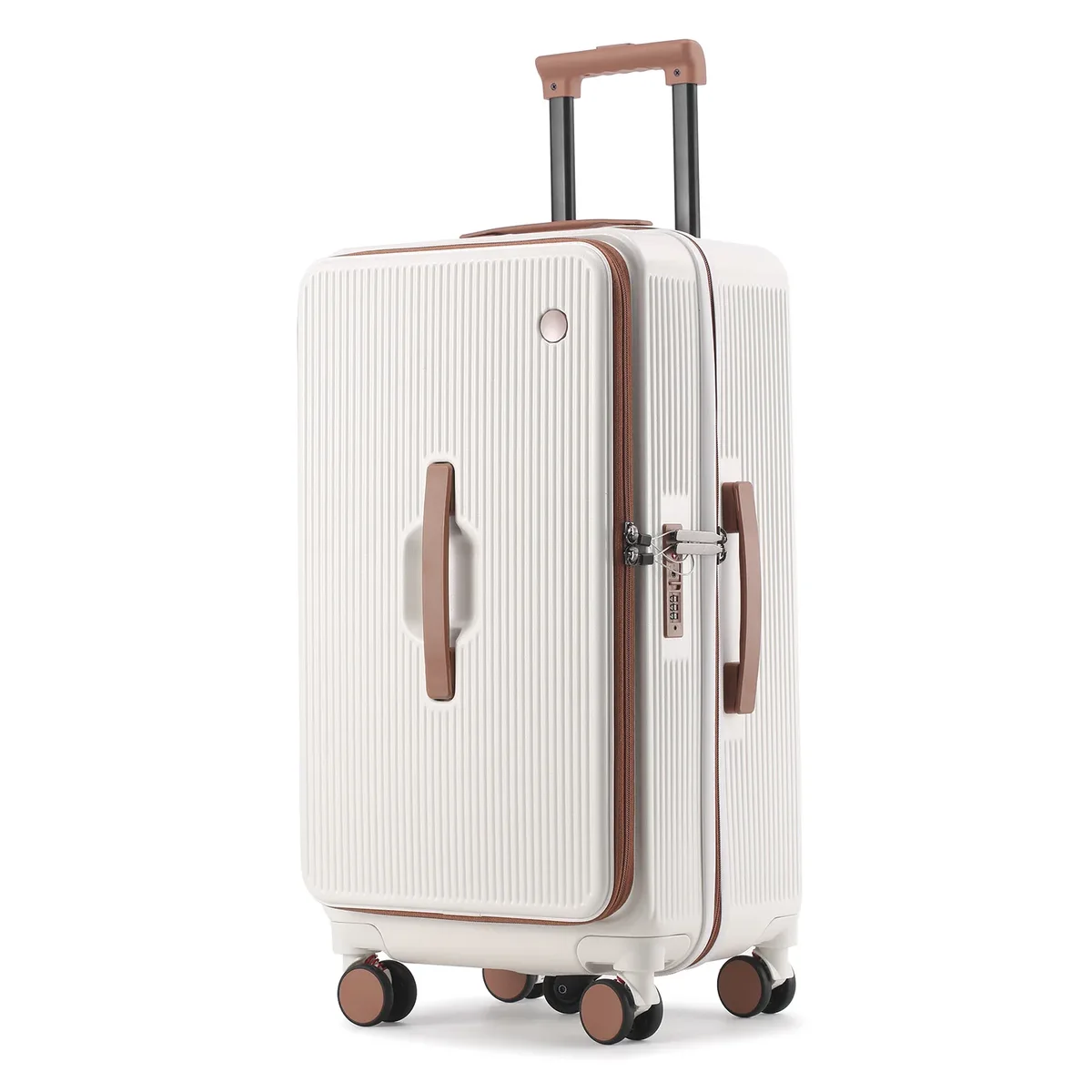 valise premium pure pc à double ouverture 20/25/29 pouces avec serrure tsa, compartiment de rangement 1:9/3:7, valise de voyage à 4/5 roues pivotantes pour toutes les voyages