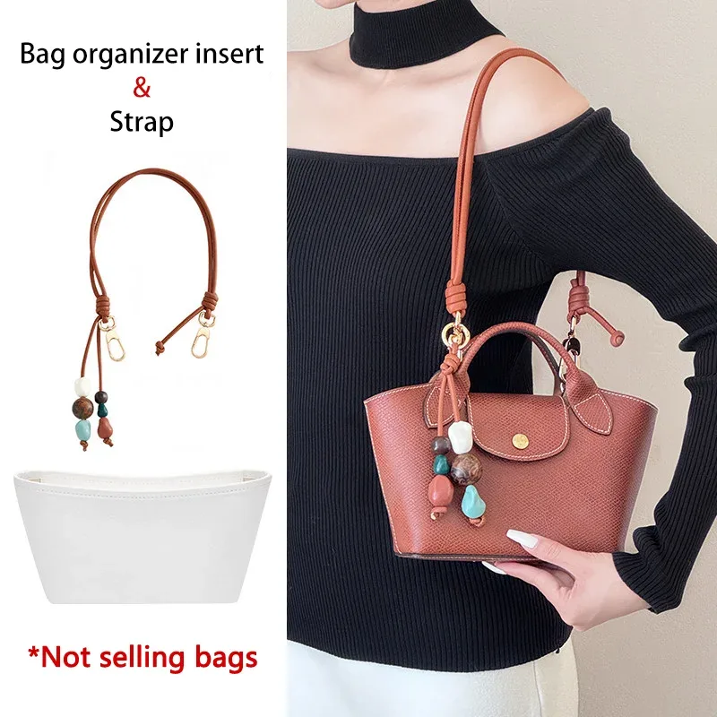 organisateur de sac en papier dupont pour sacs longchamp, avec support et accessoires, pour sacs à poignée supérieure en cuir mini et sacs à doublure intérieure