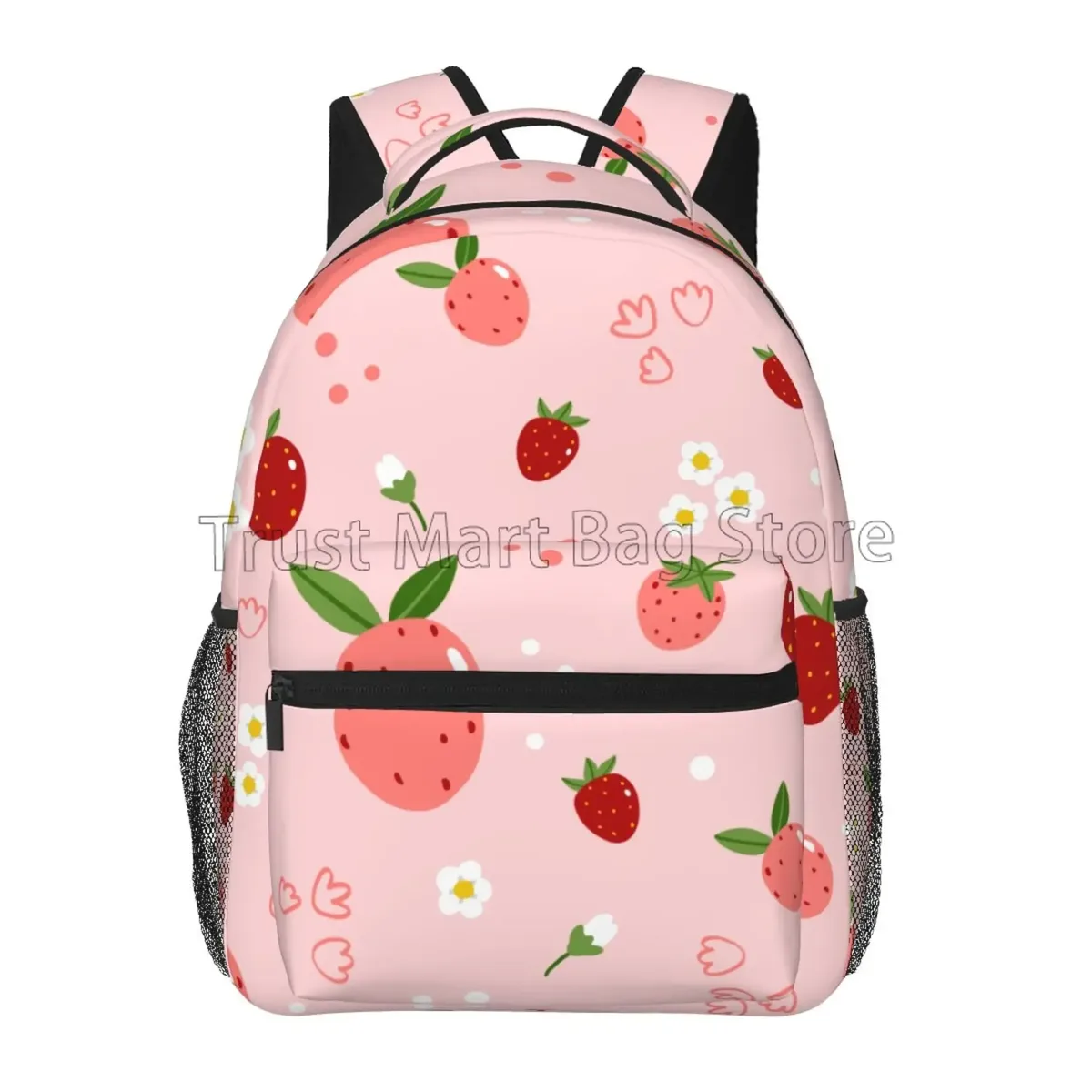sac à dos pour ordinateur portable fraise pour femmes filles travail scolaire voyage d'affaires sacs à dos d'ordinateur collège bookbag adapté pour ordinateur portable 15.6 pouces