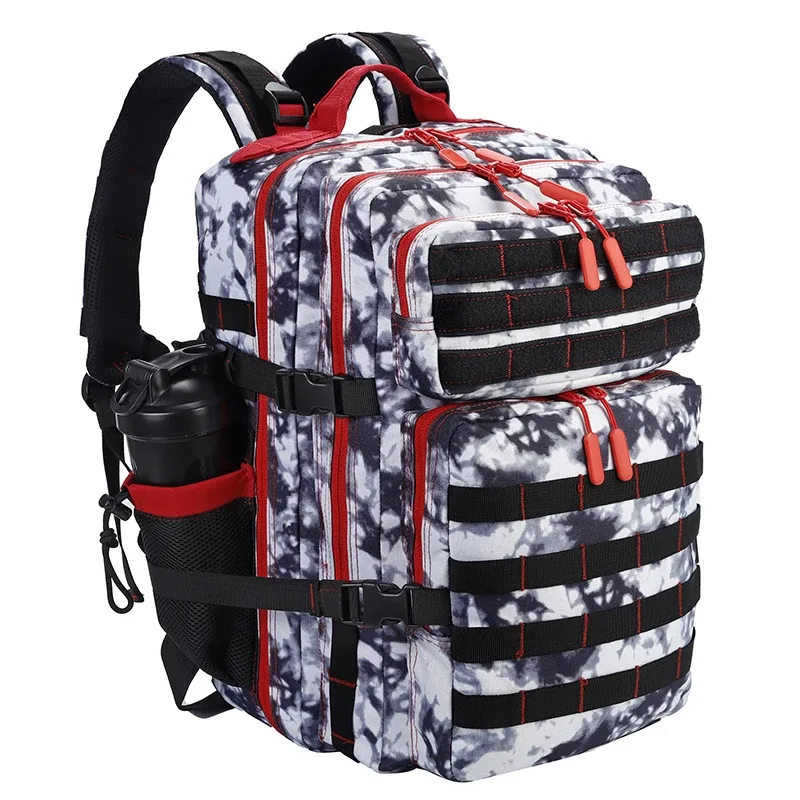 sacs à dos tactiques d'extérieur 45l, sac de sport d'athlète de grande capacité pour fitness, sport, entraînement, randonnée, avec porte-bouteille