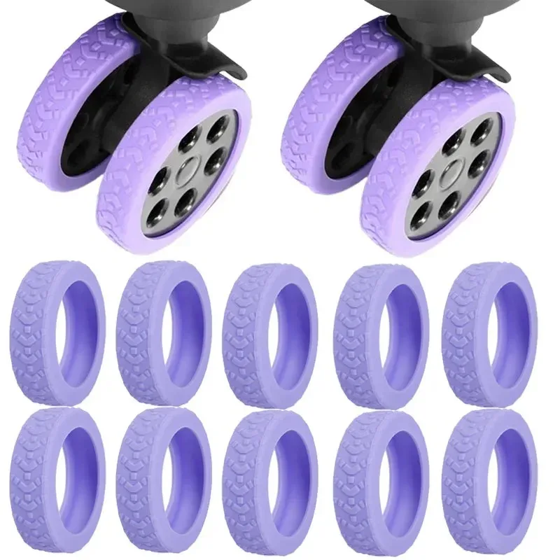 protecteur de roue en silicone anti-bruit, housses de roues de bagage optiques, degré d'usure, adapté à la plupart des roues de valise, roulette de chaise, 20 pièces, 4 pièces