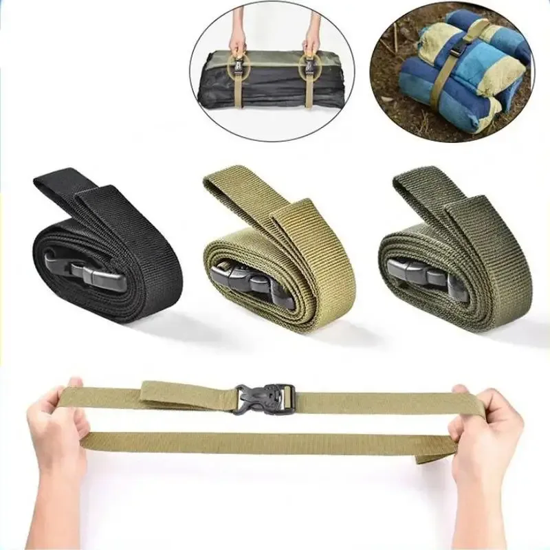 sangles de bagages en nylon, 1/2 pièces, sangle de sac de taille, ceinture de sport de plein air, boucle décontractée, accessoires de camping multifonctionnels