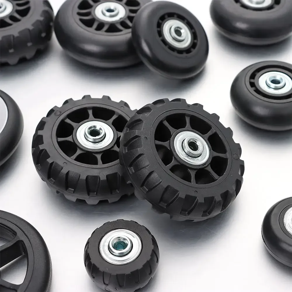 roues de remplacement universelles, pièces de valise, essieux de remplacement durables, kit d'outils de réparation de roulettes, roulette silencieuse avec vis, 2 pièces