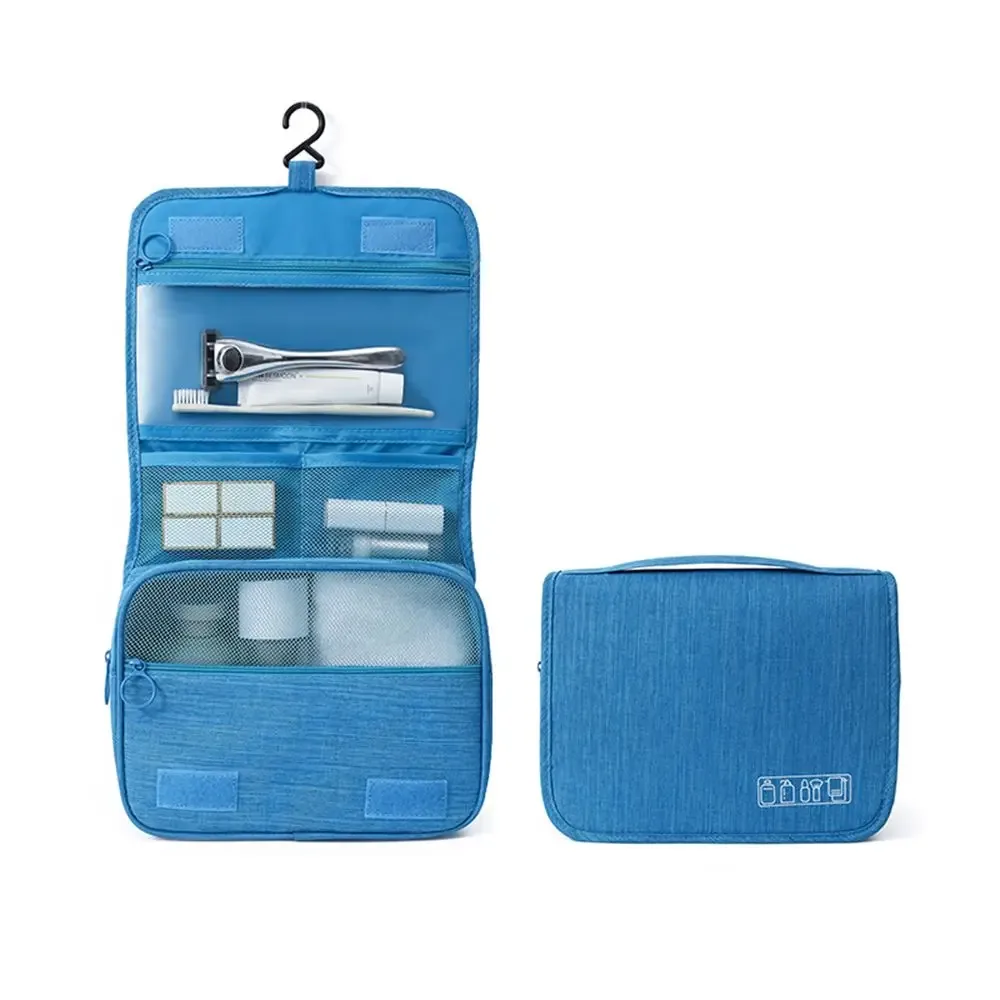 trousse de toilette pliable, organisateur, sac de rangement suspendu, trousse de maquillage de salle de bain, étui de voyage, séparation sèche et humide, sac de lavage cosmétique