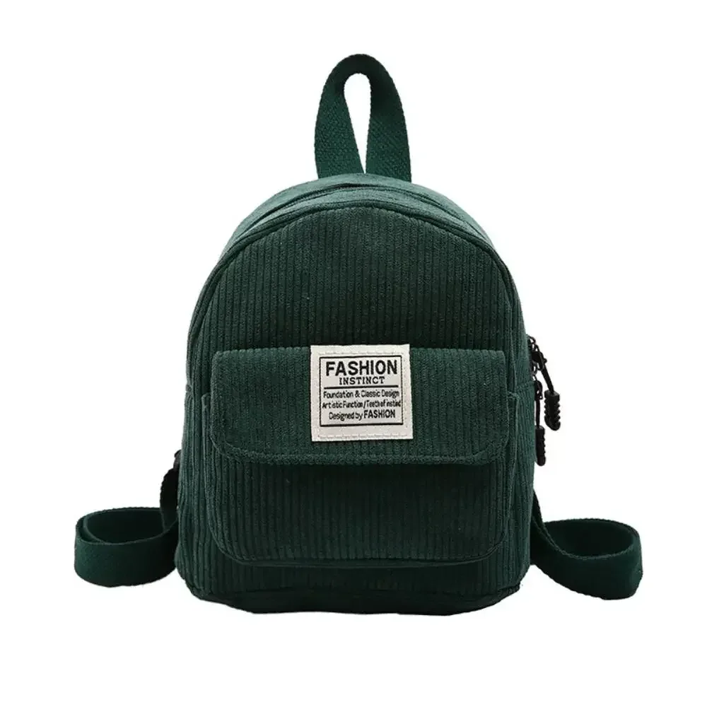 sac à dos en velours côtelé pour téléphone portable pour femme, sac à main de style coréen, mini sacs initiés, sac à dos solide, sacs d'école pour document