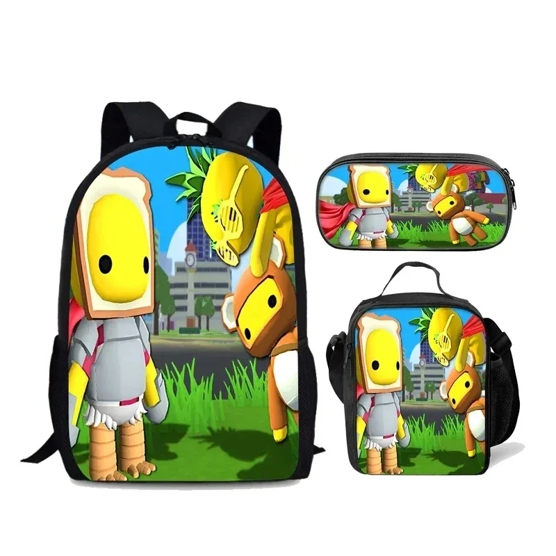 wobbly life – sac à dos d'école, sac à déjeuner, trousse à crayons, ensemble cadeau pour enfants étudiants
