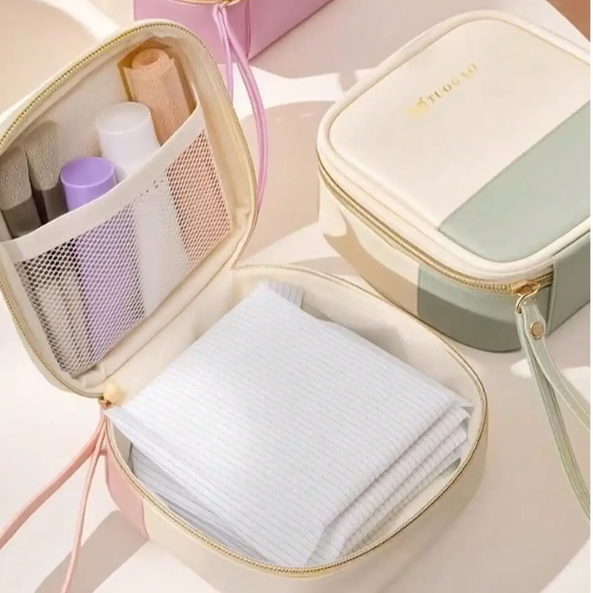 sac à cosmétiques de voyage, mini sac de rangement de rouge à lèvres cosmétique étanche portable, pochette multifonctionnelle