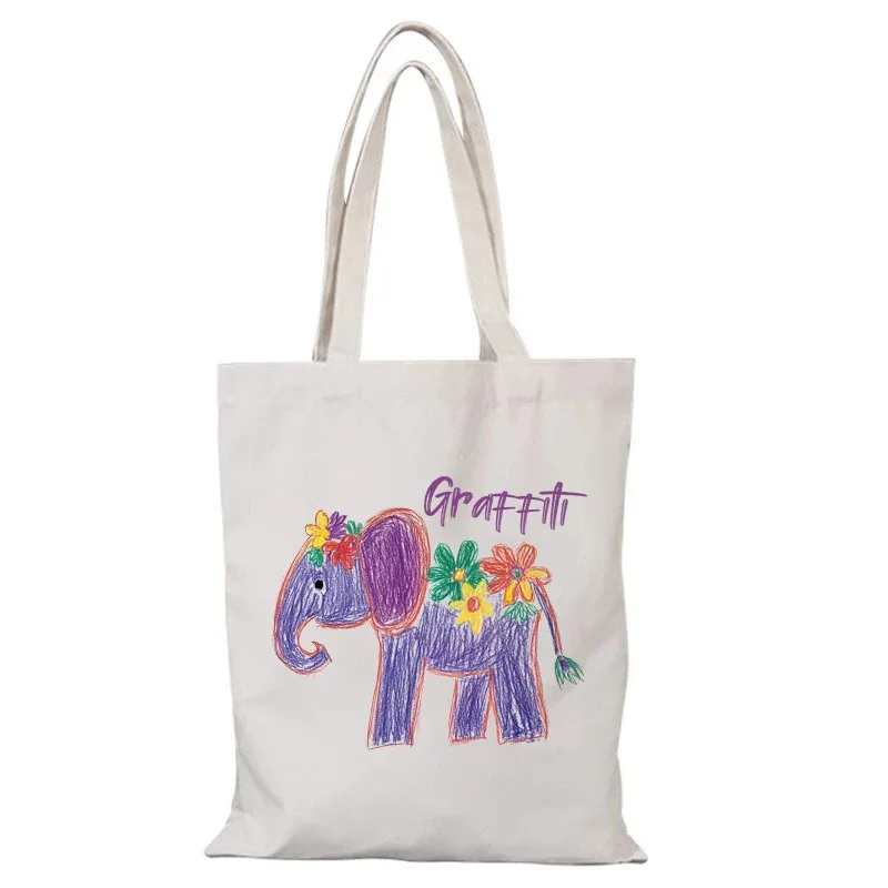 sacs en tissu mignons dessin animé sac personnalisé loisirs sac à bandoulière pour femmes nouveaux sacs à main fourre-tout eco shopper shopping plage toile dame