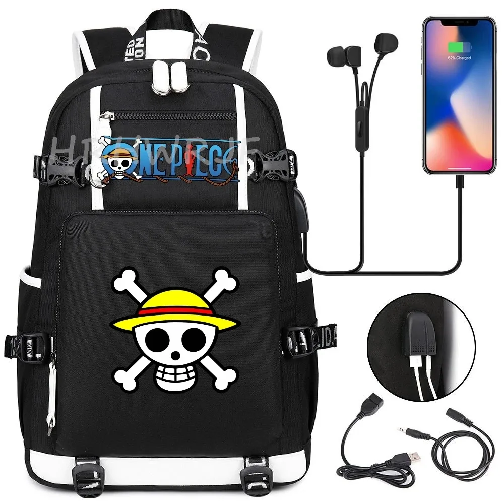 sac à dos one piece monkey d luffy pour ordinateur portable, pour adolescents, garçons et filles, léger, pour collège, lycée, grands sacs d'école pour étudiants