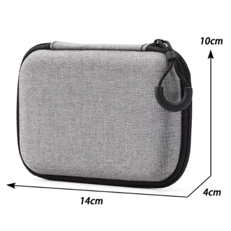 mini sac de rangement de produits numériques gris, casque portable, câble de données usb, chargeur, étui de rangement en u stick, étui de protection antichoc