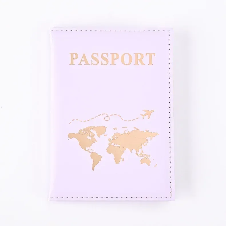 portefeuille de voyage en cuir pu pour passeport, organiseur de cartes, accessoires de voyage tendance pour femmes/hommes