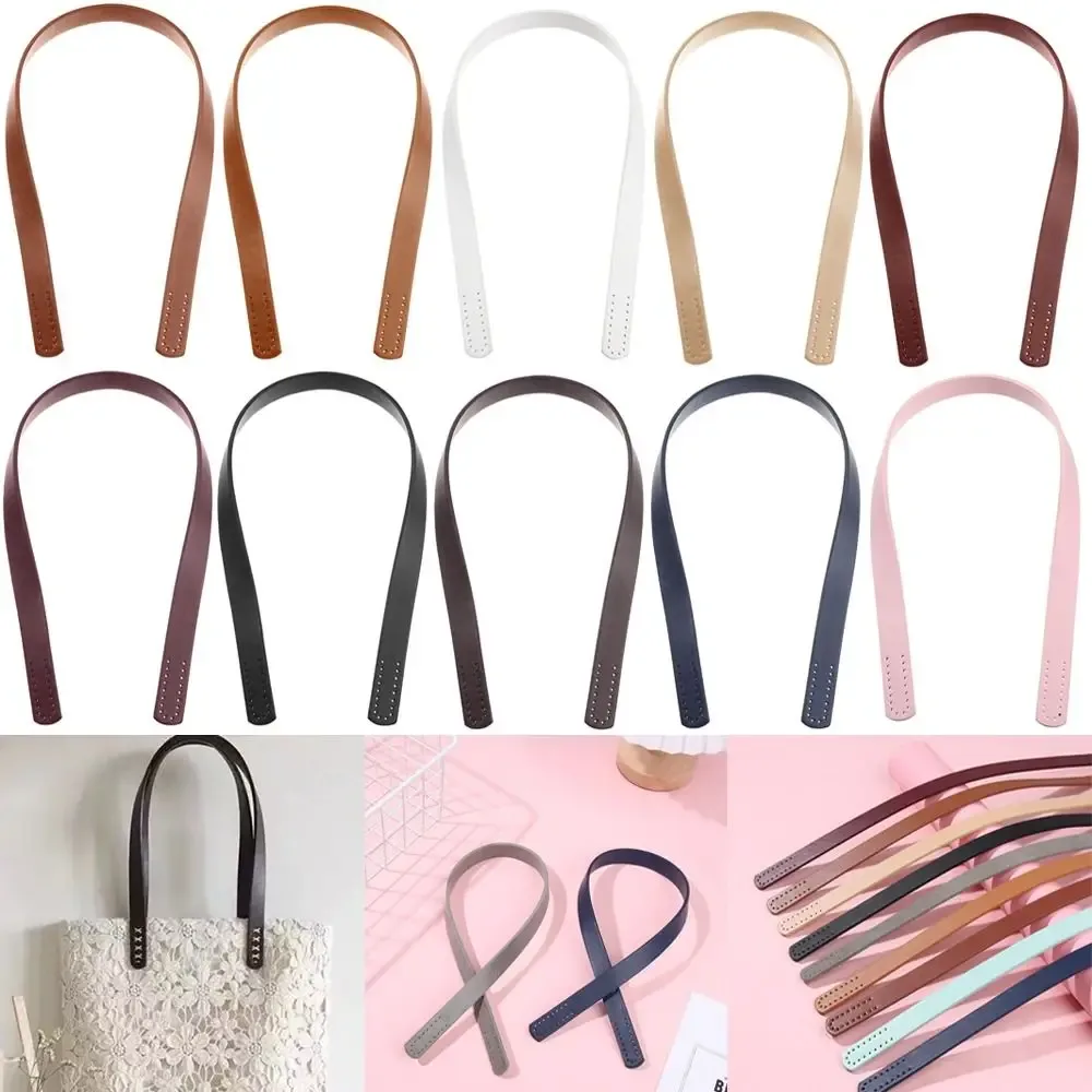 sangle de sac en cuir pu pour femmes et filles, poignée de remplacement bricolage, ceinture de sac à main, accessoire de sac, 2 pièces