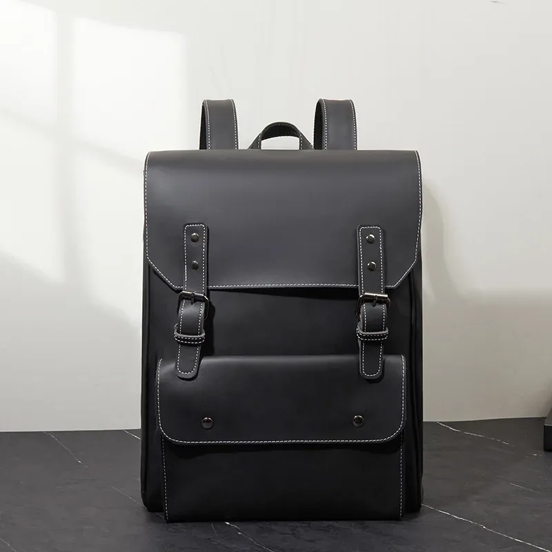 sac à dos tendance pour homme, vintage, avec fermeture à glissière, grande capacité, pour affaires et voyages,