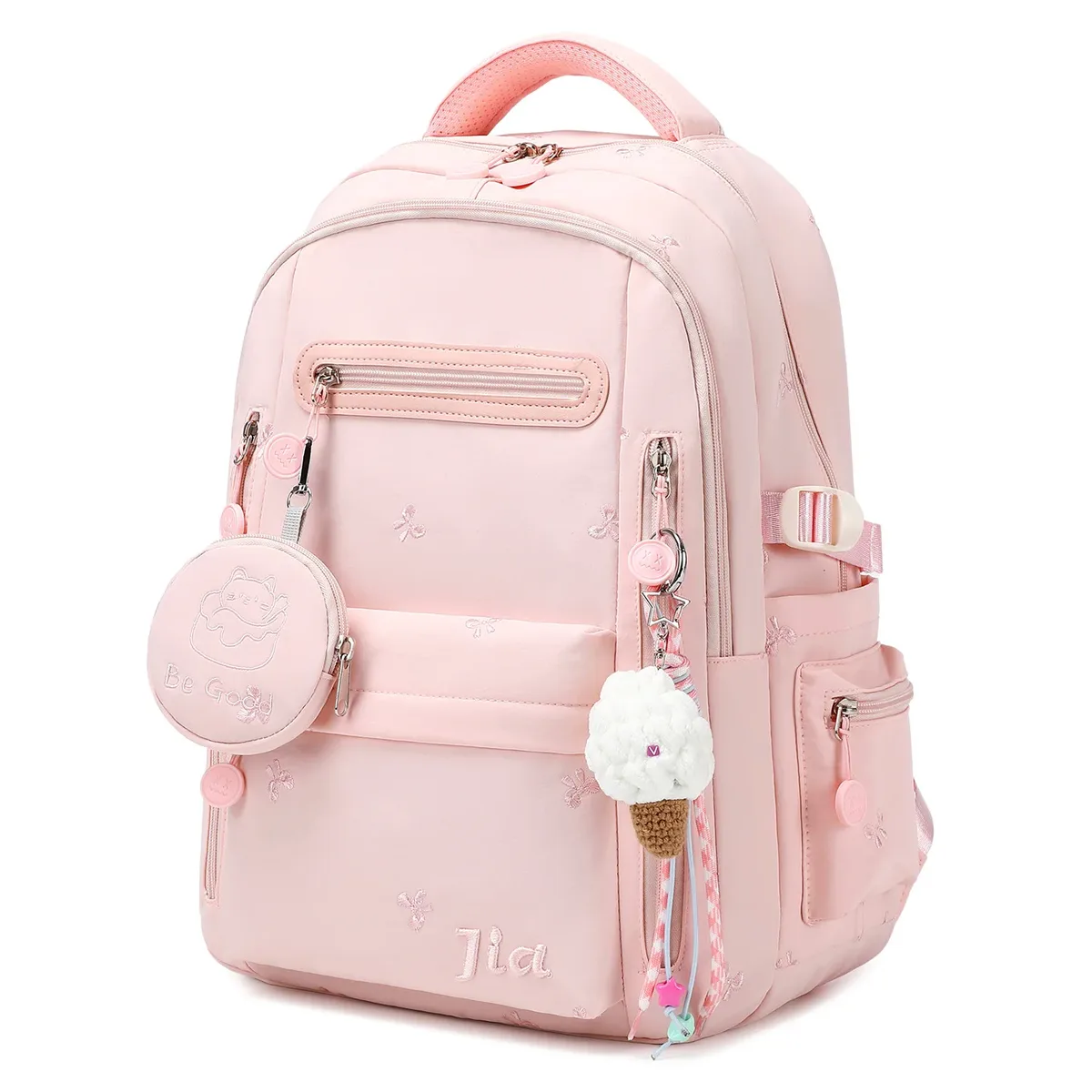 nouveau sac d'école orthopédique minimaliste pour les élèves du collège, sac à dos de voyage grande capacité pour les filles, multicolores, pour les trajets quotidiens