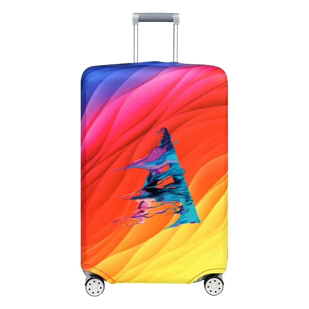 juste de bagage de voyage, housse de protection, motif de lettre de peinture, tissu de commande anti-poussière, étui à bagages, 18-32 po