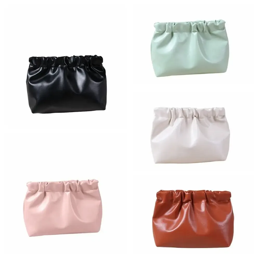 mini sac à cosmétiques en cuir pu, sac de rangement, sac de maquillage, sac de rangement de rouge à lèvres, fournitures de voyage à fermeture automatique, sac de printemps en feuille
