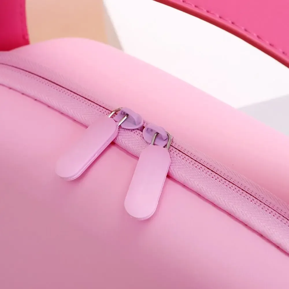trousse de maquillage imperméable en pu, sac cosmétique carré avec poignée, sac de rangement, couleur bonbon, grande capacité, pochette de maquillage pour femmes
