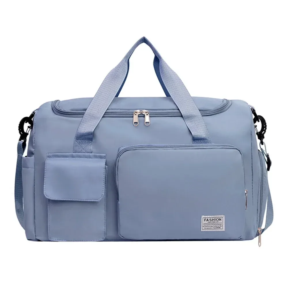 sac de voyage oxford pliable multifonctionnel en nylon, sac de sport multicouche avec compartiment à chaussures, sac à main de grande capacité