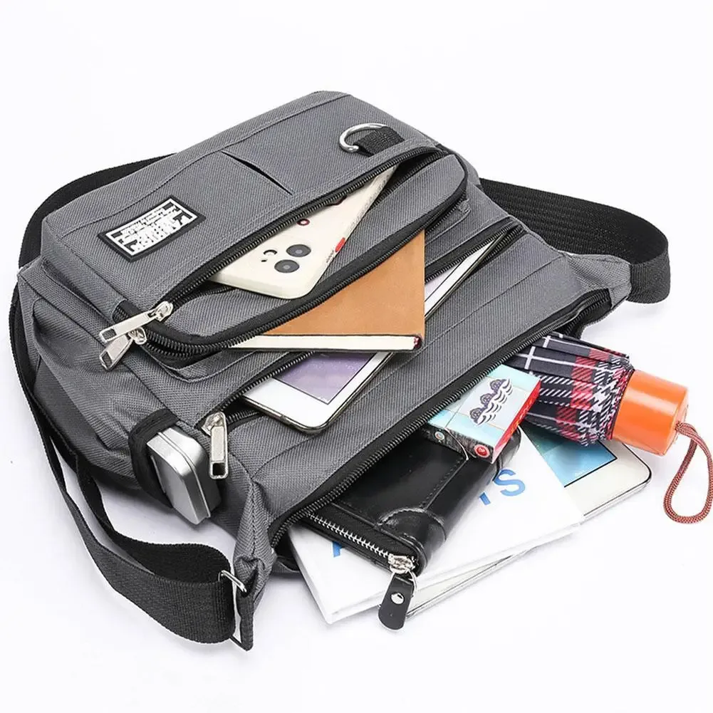 sac à bandoulière multi-poches pour hommes, sacs à une seule initiative, sac de rangement de grande capacité, sac à main à la mode, sacs à bandoulière d'affaires
