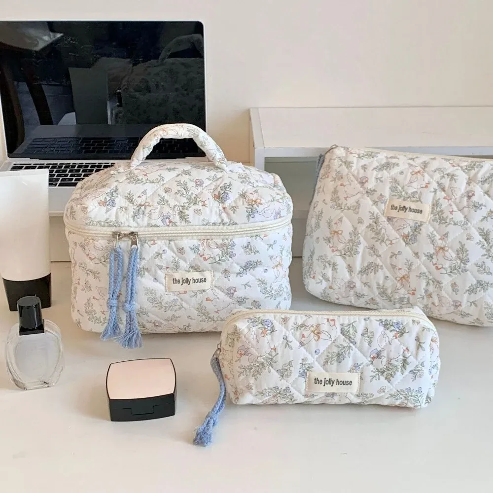 sac à cosmétiques à pois pour femmes, sac à main de voyage, organisateur de maquillage, sac de rangement de grande capacité, trousse de toilette, étui de maquillage, mode coréenne