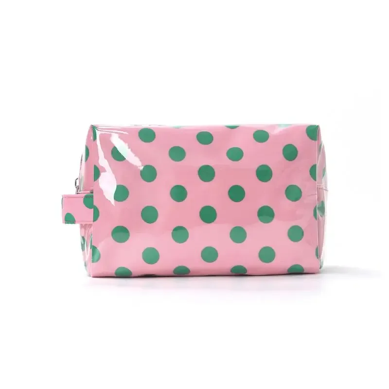 trousse de maquillage rose rayée élégante : grande capacité, organisateur portable pour cosmétiques et articles de toilette (rouges à lèvres) - sac de voyage, cadeau idéal pour filles