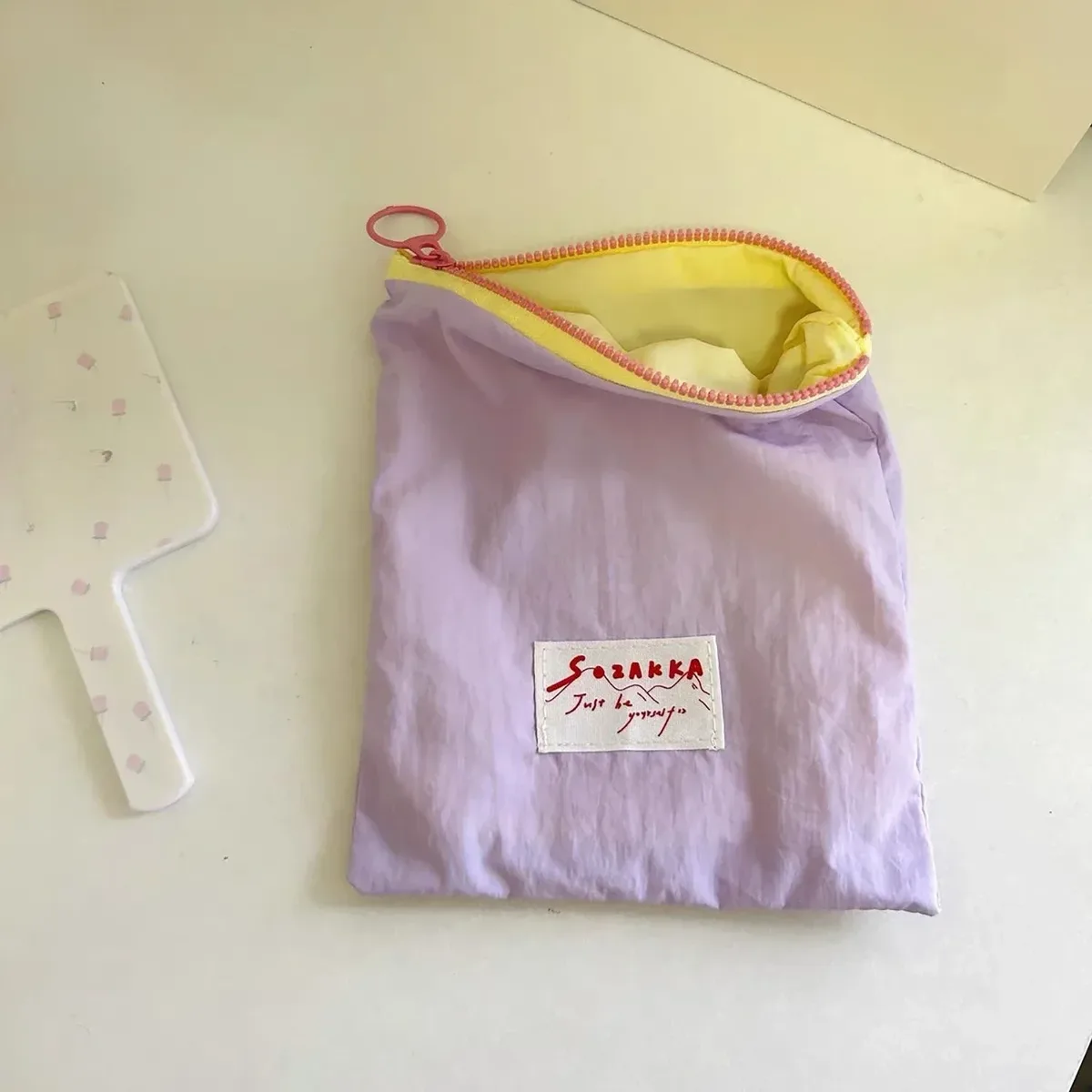 pochette à cosmétiques en toile noire simple, grands sacs de rangement de maquillage, pochette à cosmétiques coréenne pour femmes, trousse de toilette mignonne et de beauté