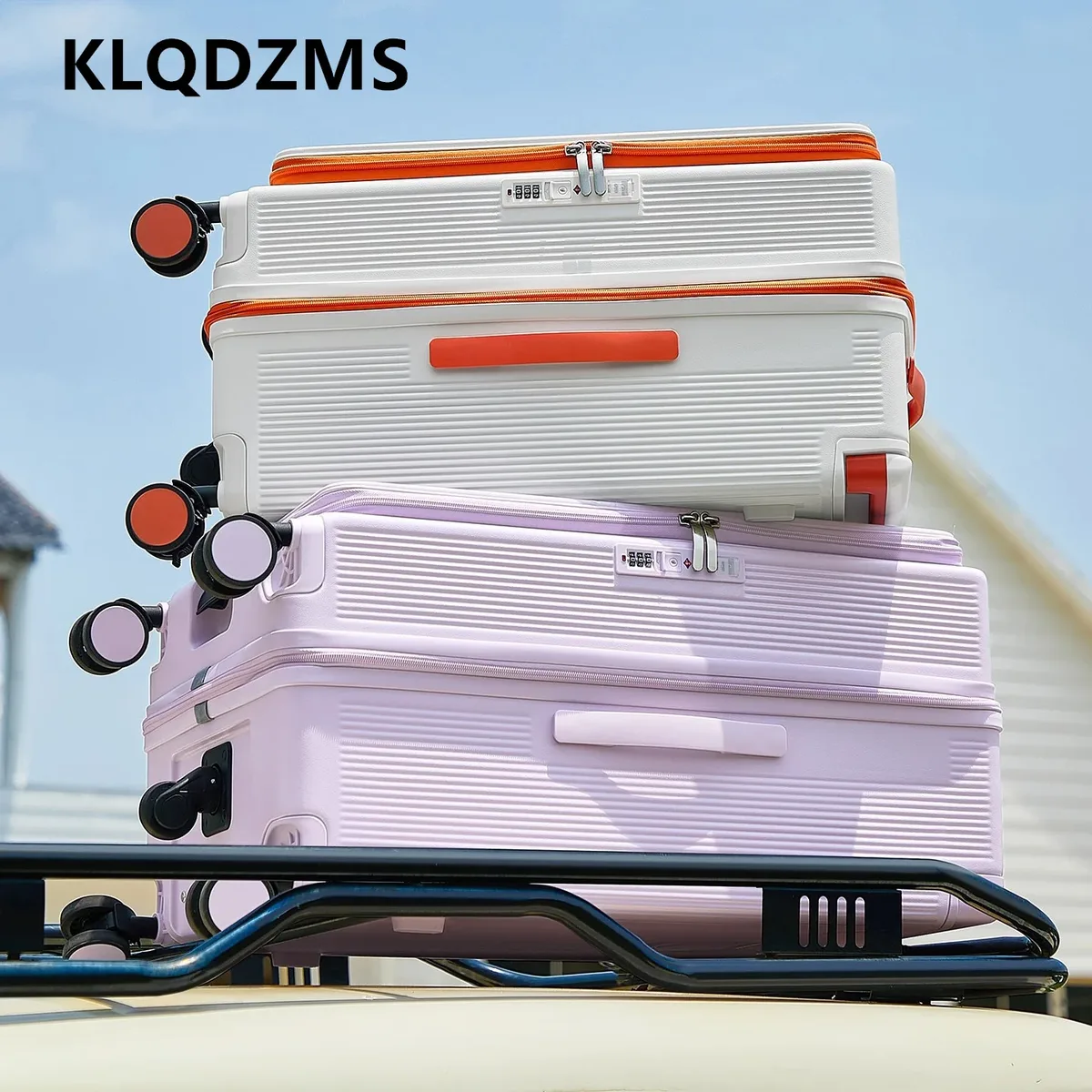 klqdzms valise à roulettes de 32 pouces, grande capacité, valise trolley de 20 pouces, boîte de transport pour ordinateur portable, sac à bagages avec mot de passe pour étudiant