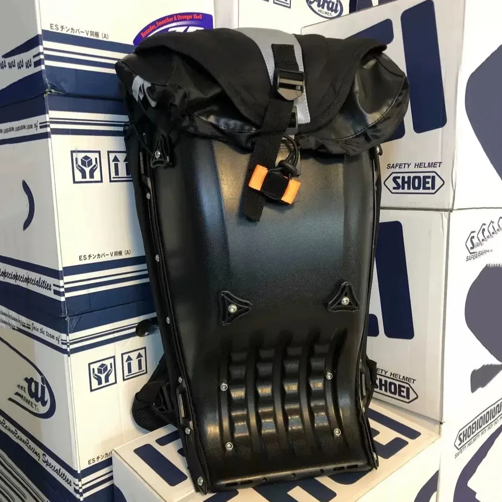 sac à dos rigide 25l pour moto, sacoche de réservoir abs étanche pour motocross/moto de course, protection antichute