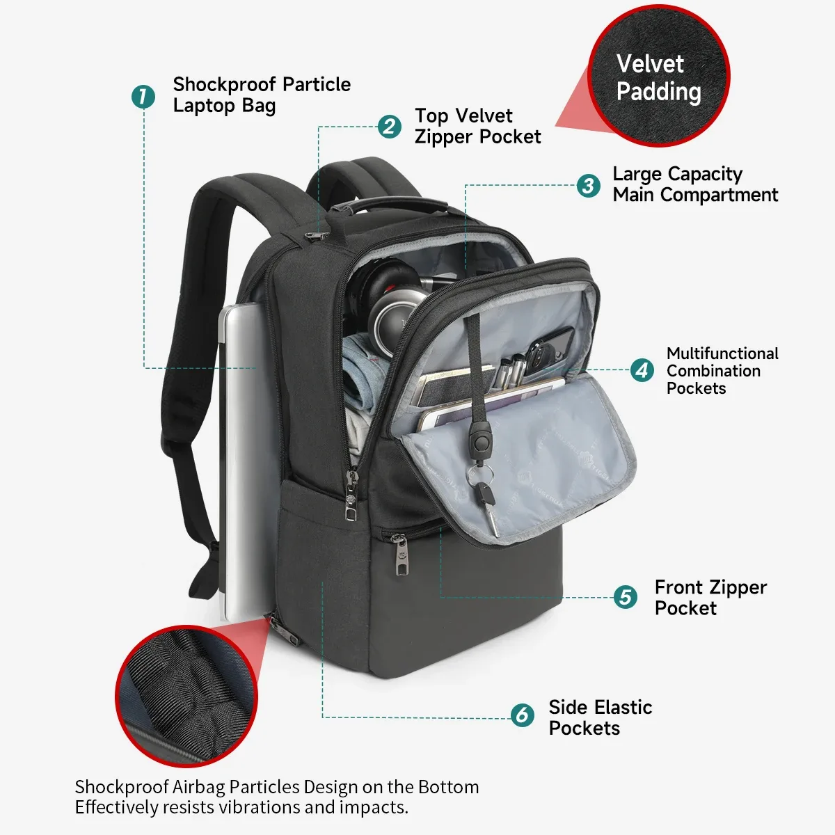 tigernu sacs à dos de voyage pour hommes 15.6 17 19 ''sac à dos pour ordinateur portable homme sac à dos d'affaires sacs pour sac à dos scolaire mochila sac à dos