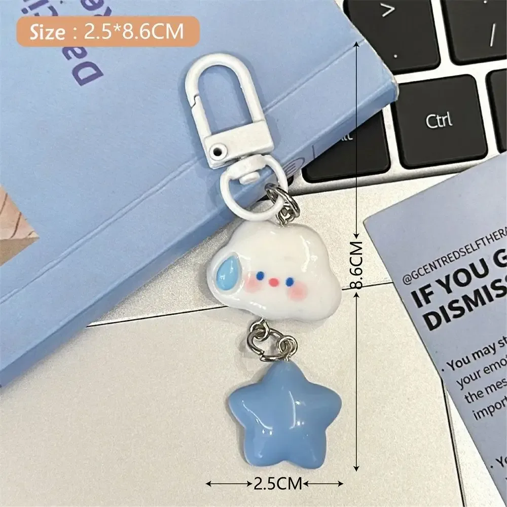accessoires pour clés de voiture : porte-clés nuage amusant et mignon, ornement créatif, pendentif pour sac à dos, accessoires pour sacs cadeaux, porte-clés de sac