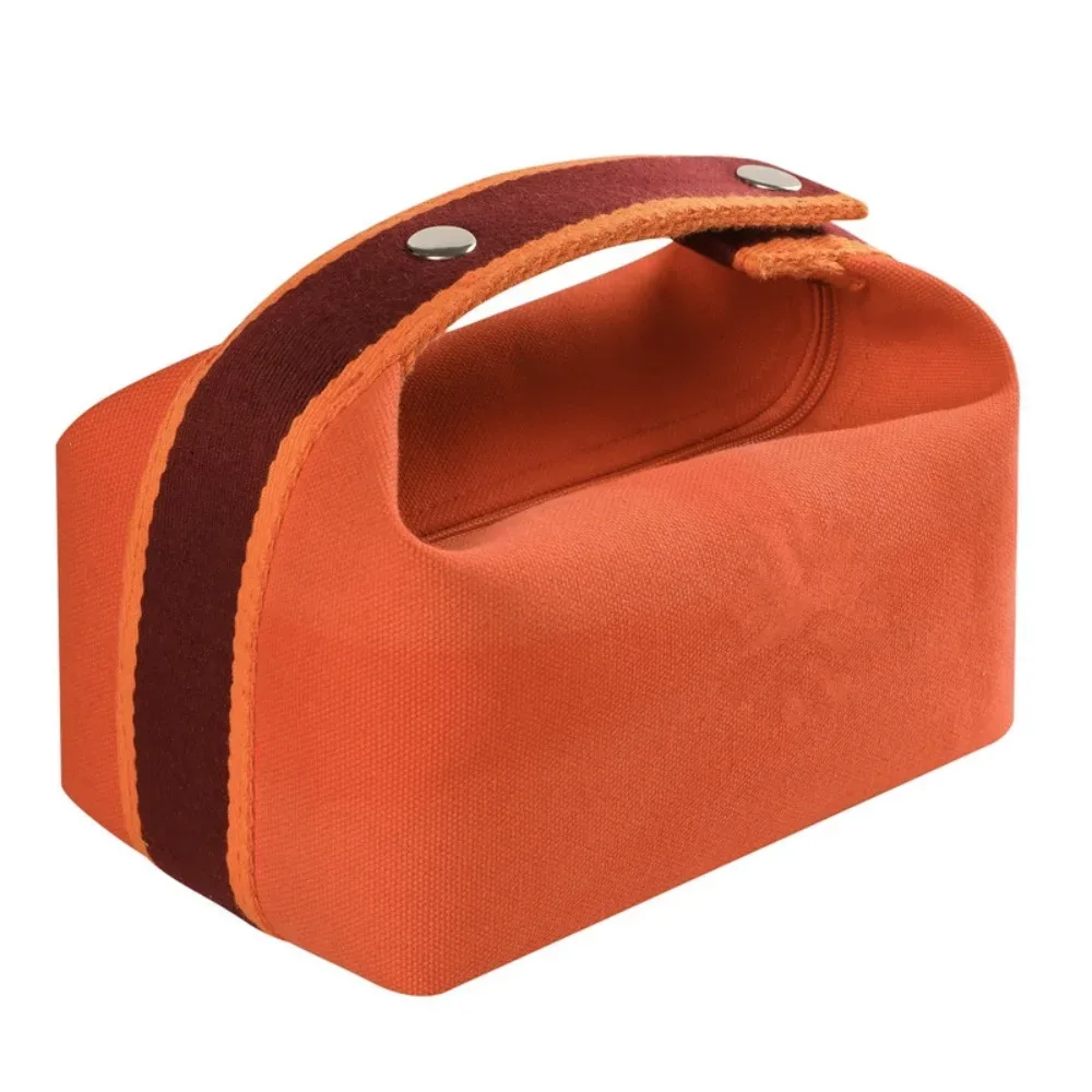 sac de rangement cosmétique grande capacité tendance, trousse de toilette portable en toile, organiseur de maquillage