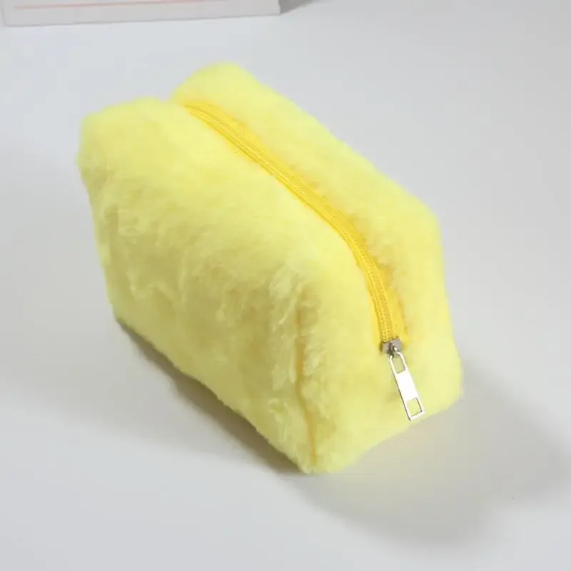 sacs à maquillage en peluche pour femmes, organiseur de voyage doux, trousse de toilette pour jeunes filles, étui à maquillage, accessoires essentiels