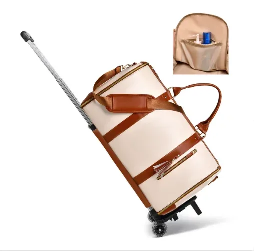 Sacs à vêtements roulants pour femmes, sac à main de voyage avec roulettes, sac polochon pour vêtements, costume de voyage, sac de sport roulant