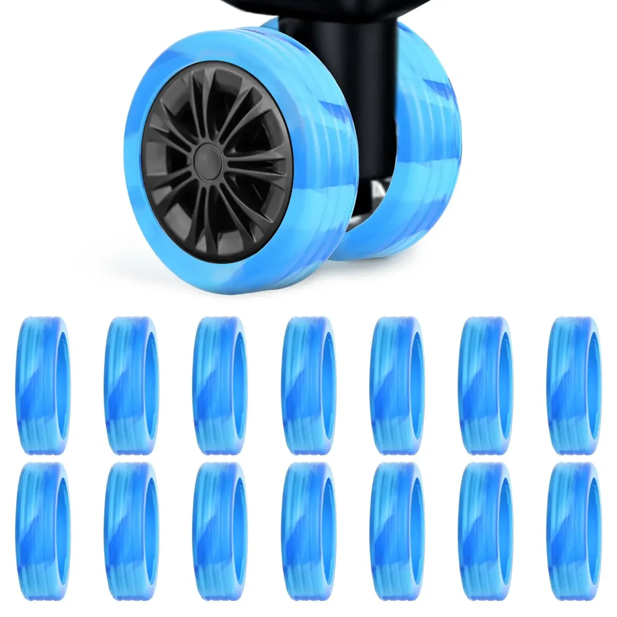 couvre-roues de bagages en silicone, 4-40 pièces, couvre-roues de valise, protecteur de roue de bagages, accessoires robustes et résistants au bruit