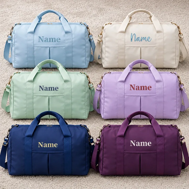 sac de sport personnalisé pour fille et garçon, broderie de nom, idéal pour l'école, le camping, les activités, les voyages de nuit, les week-ends, cadeau