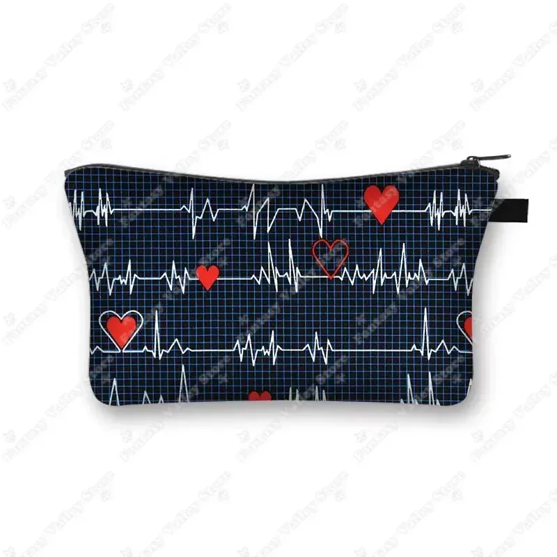 étui à cosmétiques pour médecin et infirmière, stéthoscope médical, seringue, trousse de toilette, organisateur, sacs à cosmétiques pour femmes, trousse de maquillage pour hôpital ecg