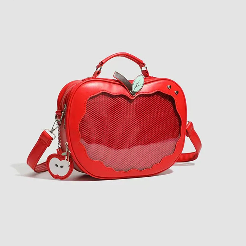 sac à dos pvc style y2k 2026 pour étudiantes, sac à dos unique en forme de pomme, sac à dos de voyage