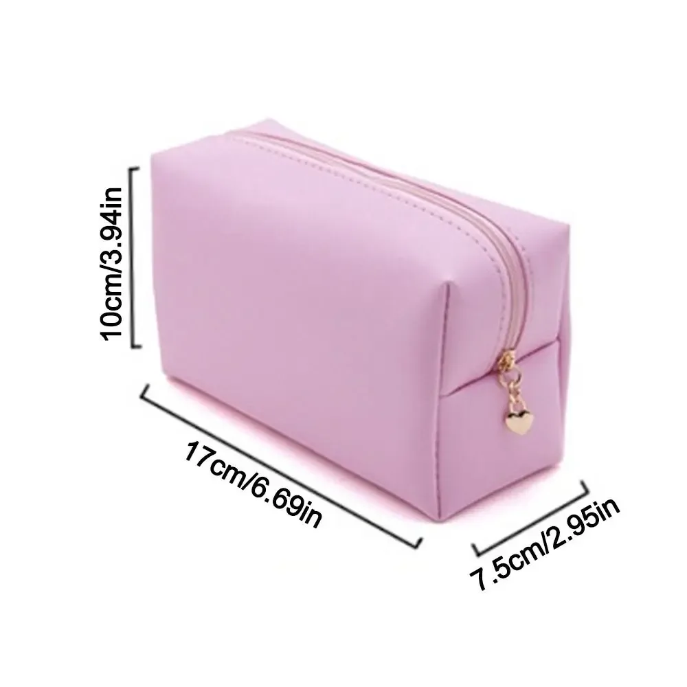 nouvelle trousse de maquillage en cuir pu, fermeture éclair étanche, trousse de toilette grande capacité, trousse à cosmétiques pour femmes et hommes