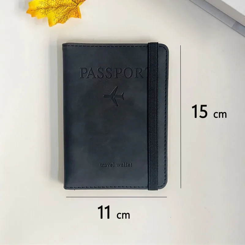 rfid anti blocage mince porte-passeport housse portefeuille de voyage pour hommes femmes multi-fonction id porte-carte bancaire accessoires