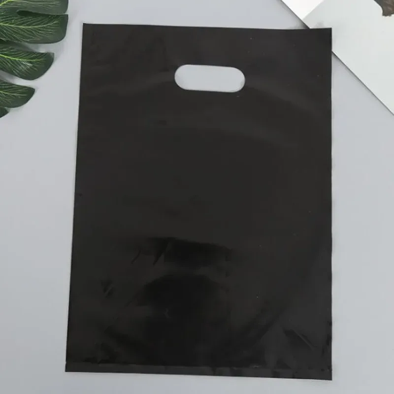 50 sacs en plastique vierges pour bijoux, grands sacs de shopping en plastique, petits sacs d'emballage pour cadeaux (pour impression de logo, il faut 200 pièces)