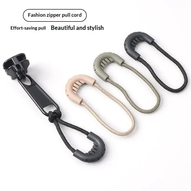 lot de 5 tirettes de fermeture éclair de remplacement pour sacs, valises, sacs à dos, tentes, cordons de fermeture éclair, clips, curseurs de fermeture éclair, accessoires vestimentaires