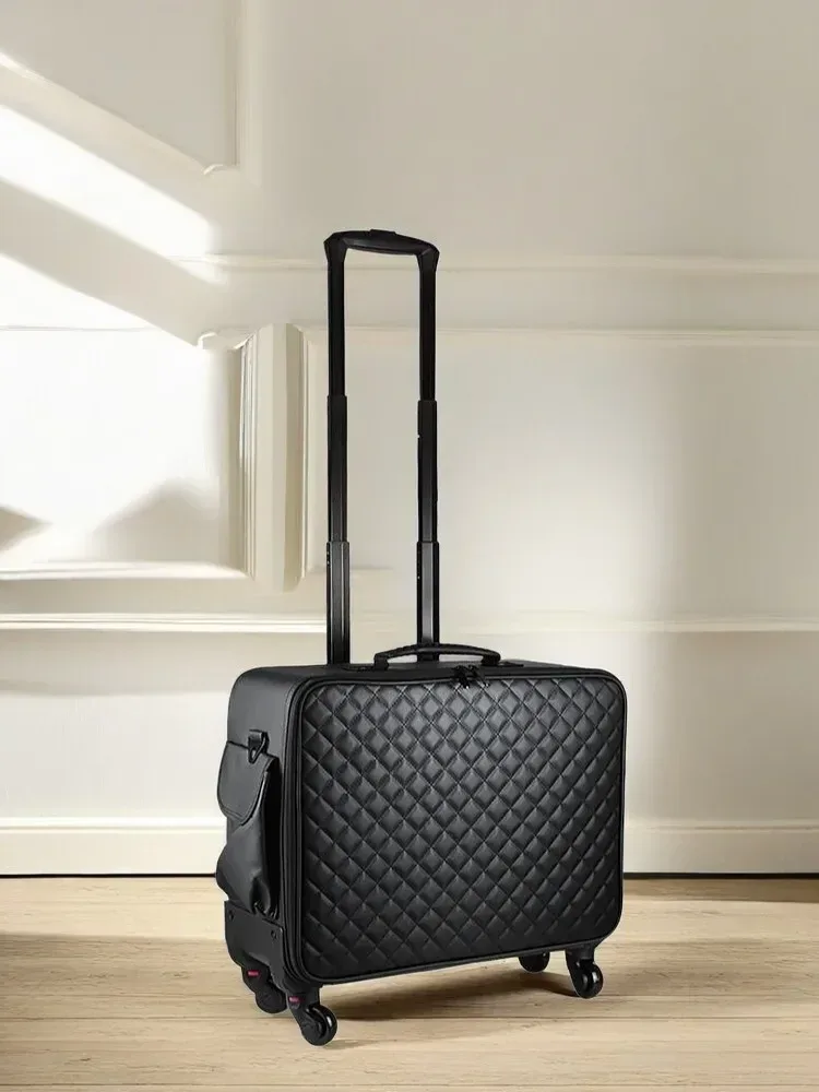 valise de chariot d'artiste cosmétique professionnel-organisateur cosmétique oxford résistant à l'eau avec compartiments multicouches beauté
