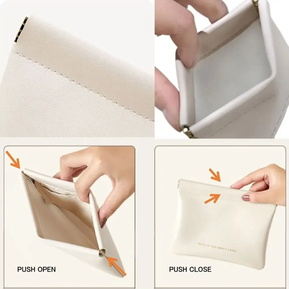 sac de maquillage simple pour rouge à lèvres, mini sac à main portable pour bijoux, sac de rangement de voyage en pu pour femmes et filles