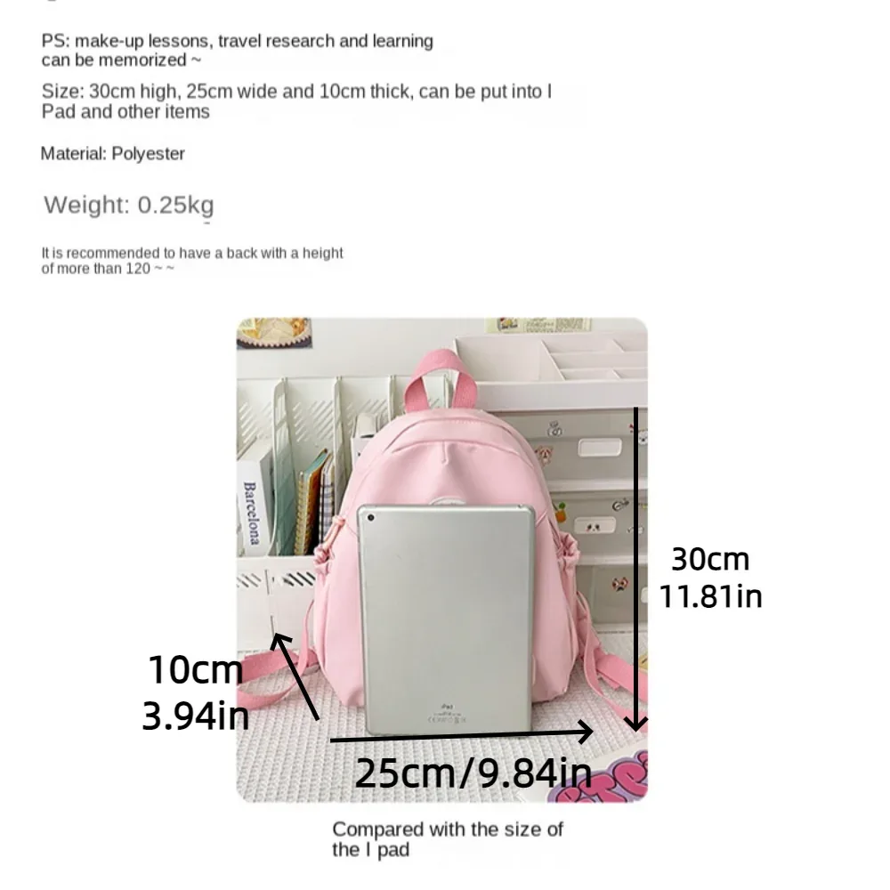 sac à dos étudiant mignon et imperméable, grande capacité, multi-poches, sac à bandoulière, mini sac à dos de loisirs pour filles