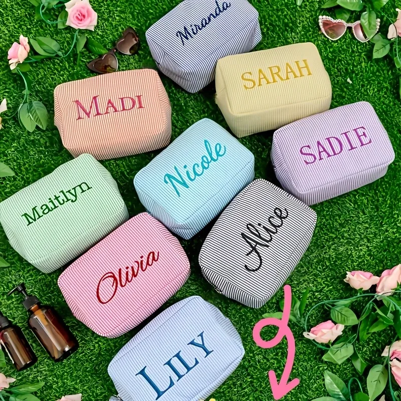 pochette à maquillage personnalisée, cadeau de mariage, cadeau personnalisé pour demoiselle d'honneur, cadeau de mariage, trousse de toilette de voyage, trousse à maquillage